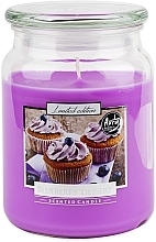 Ароматическая свеча в банке "Черничный десерт" - Bispol Limited Edition Scented Candle Blueberry Desert — фото N1