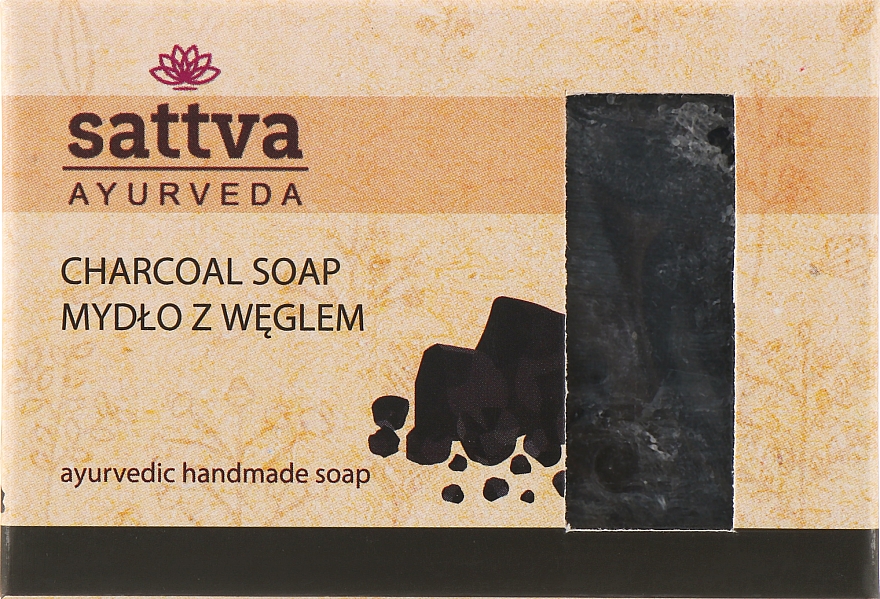 Мыло - Sattva Hand Made Soap Charcoal — фото N1