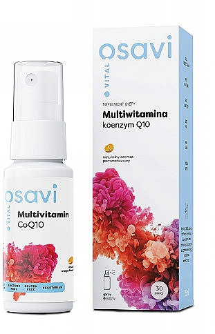 Пищевая добавка-спрей «Мультивитамин. Коензим Q10» - Osavi Multivitamin Coenzyme Q10 Orange — фото N1
