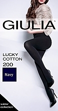 Колготки жіночі, black iris - Giulia Lucky Cotton 200 Den  — фото N1