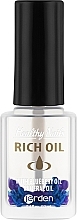 Олія для кутикули та нігтів із сухоцвітами "Чорниця" № 170 - Jerden Healthy Nails Rich Oil — фото N1