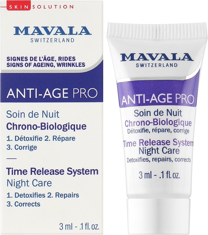 Нічний комплекс "Омолодження шкіри" - Mavala Anti-Age PRO Time Release System Night Care (пробник) — фото N2