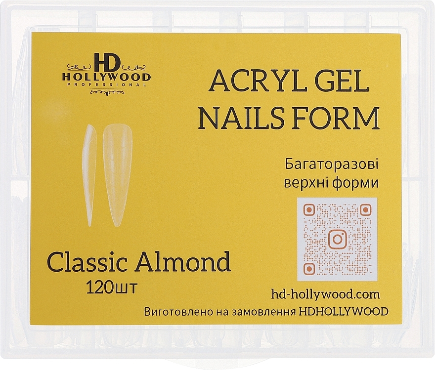 Многоразовые верхние формы "Классический миндаль" - HD Hollywood Classic Almond — фото N1