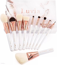 Набор кистей для макияжа, 10 шт - Luvia Cosmetics Feather White Brush Expansion Set — фото N1