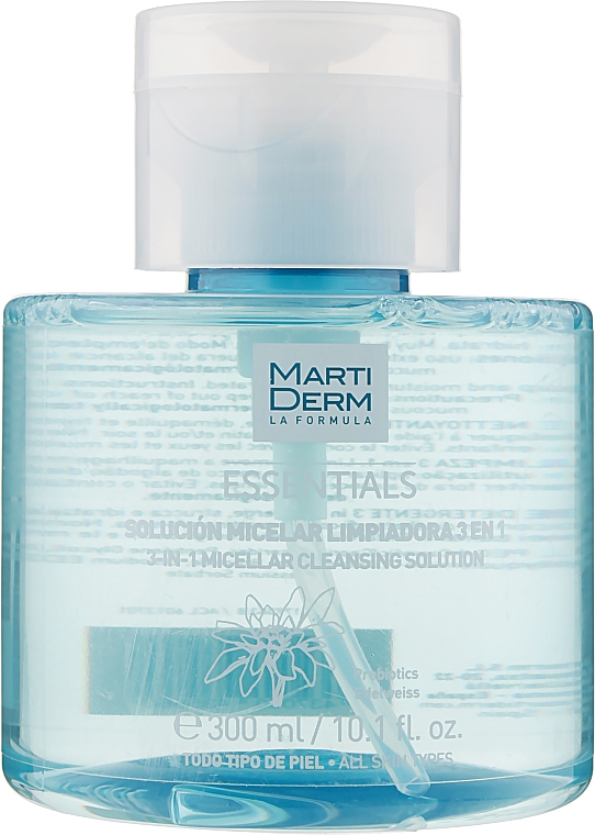Міцелярний розчин для очищення обличчя - MartiDerm Essentials Micellar Solution Cleanser 3in1