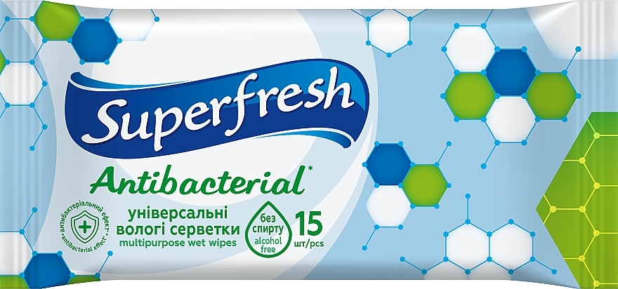 Влажные салфетки "Антибактериальные" - Superfresh Antibacterial — фото N1