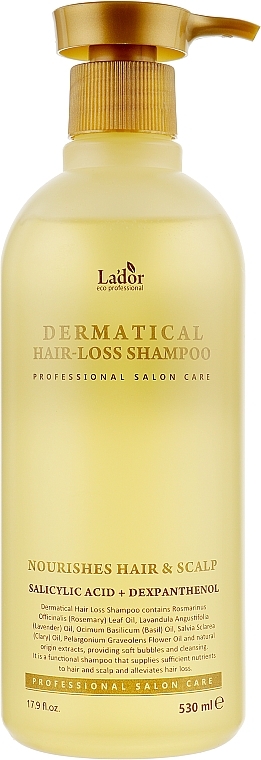 УЦЕНКА Бессульфатный шампунь против выпадения волос - La'dor Dermatical Hair-Loss Shampoo * — фото N1