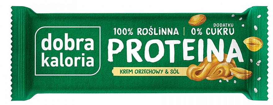 Протеїновий батончик - Dobra Kaloria Vegan Protein Bar Peanut Butter & Salt