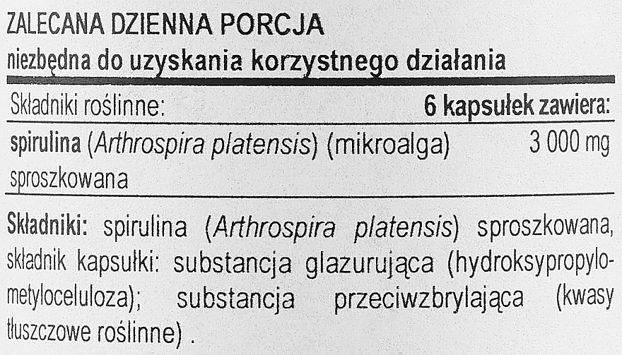 Природная добавка "Спирулина" 500 мг в капсулах - Now Foods Natural Spirulina Veg Capsules — фото N3