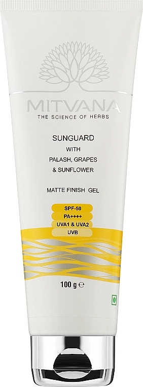 Сонцезахисний гель для обличчя з матовим фінішом - Mitvana Sunguard Matte Finish Gel SPF 50 — фото N4