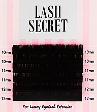 Парфумерія, косметика Накладні вії, чорні, мікс, 6 ліній (0.05, C, (10,11,12)) - Lash Secret