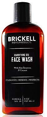 Осветляющий гель для умывания лица - Brickell Men's Products Clarifying Gel Face Wash — фото N1