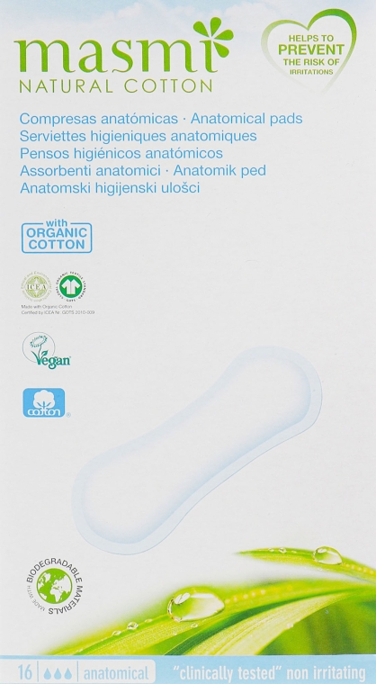 Гігієнічні прокладки Anatomical універсальні, 16 шт - Masmi — фото N1