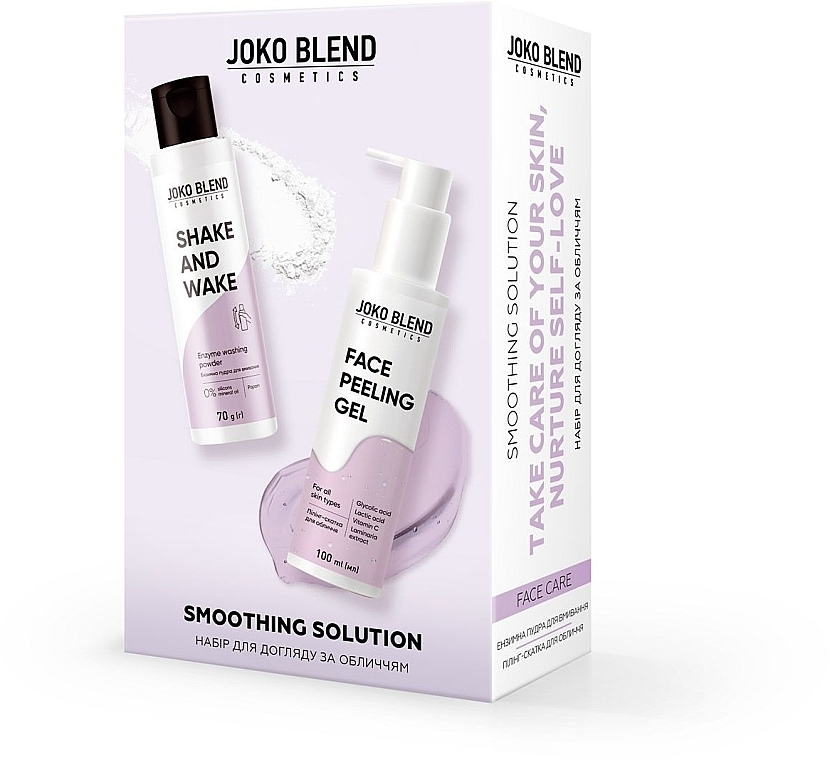 Набір для догляду за обличчям - Joko Blend Smoothing Solution (wash/powder/70g + peel/100ml) — фото N3