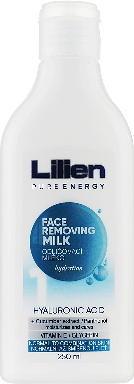 Молочко для снятия макияжа - Lilien Face Removing Milk Hyaluronic Acid