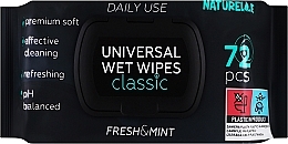 Вологі серветки універсальні "Classic", 72 шт. - Naturelle Universal Wet Wipes — фото N1