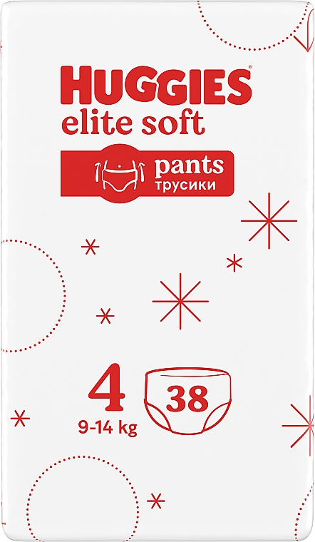 Подгузники-трусики Elite Soft Pants 4 (9-14 кг), 76 шт. - Huggies — фото N7