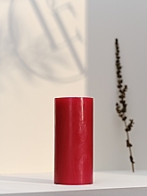 Свеча-цилиндр, диаметр 7 см, высота 15 см - Bougies La Francaise Cylindre Candle Red — фото N2