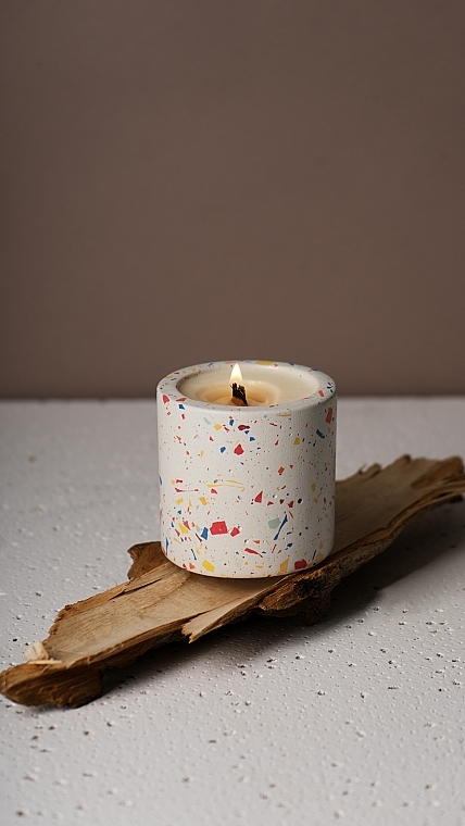 Парфумована свічка "Кокос, лайм, вербена", циліндр, біла - Choice Aroma Hand Crafted Soy Wax — фото N3