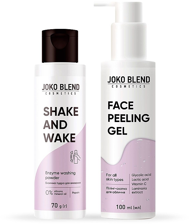Набор для ухода за лицом - Joko Blend Smoothing Solution (wash/powder/70g + peel/100ml)