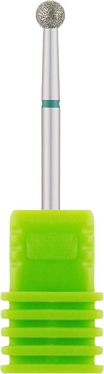 Фреза алмазная "Шарик" 001 035G, диаметр 3,5 мм, зеленая - Nail Drill — фото N1