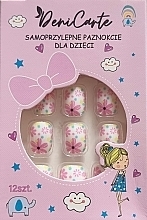 Накладні самоклейні нігті для дітей "Квіти", 973 - Deni Carte Tipsy Kids — фото N1