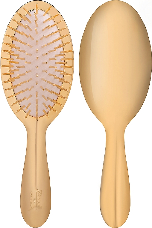 Щетка массажная для волос AUSP22G, золотистая с белым - Janeke Gold Hairbrush  — фото N1