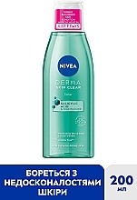 Нормалізуючий тонік для обличчя - NIVEA Derma Skin Clear Toner — фото N2