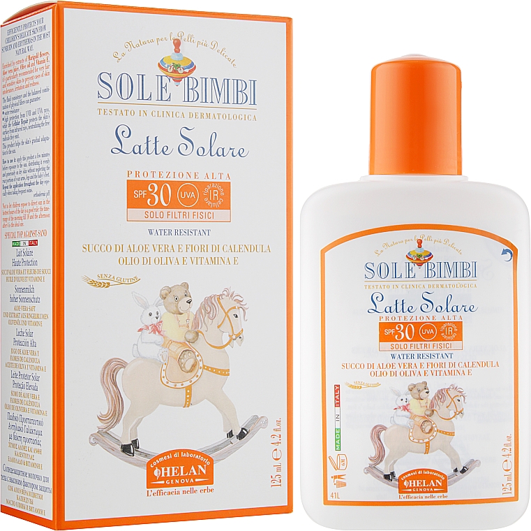Солнцезащитное молочко для детей - Helan Sole Bimbi SPF 30 Sun Milk — фото N2