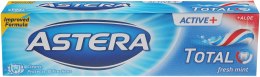 Зубная паста комплексная защита - Astera Active+ Total Fresh Mint — фото N1