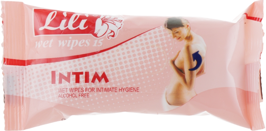 Влажные салфетки для интимной гигиены, 15шт - Lili Intimate Wet Wipes