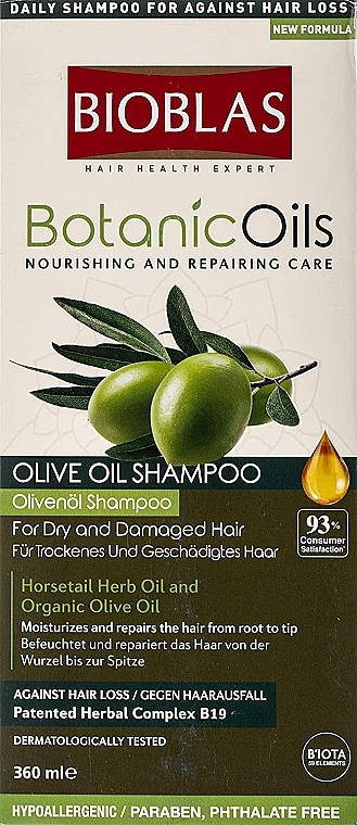 Шампунь проти випадіння волосся - Bioblas Botanic Oils Olive Oil Shampoo — фото N2