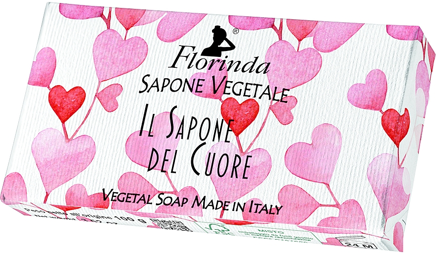 Натуральное мыло, веточки сердца - Florinda Vegetal Soap  — фото N1