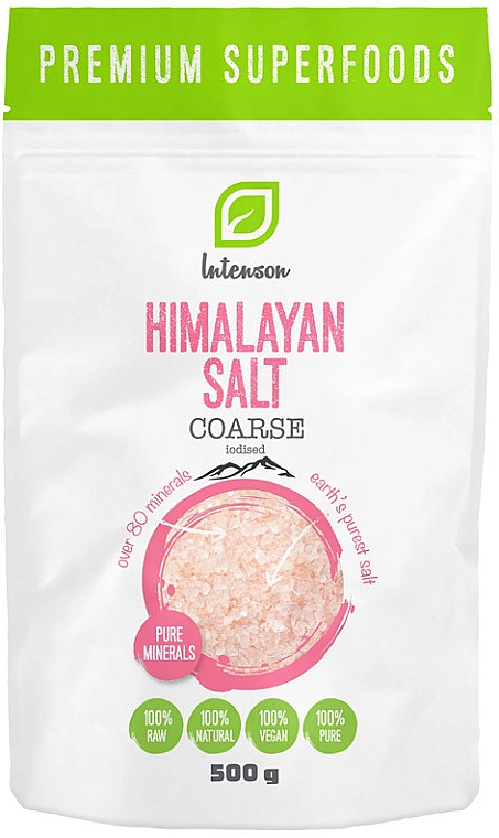 Рожева йодована гімалайська сіль крупного помолу - Intenson Himalayan Salt Coarse  — фото N1