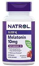 Парфумерія, косметика Мелатонін зі смаком полуниці, 10 мг - Natrol Sleep Melatonin 10 Mg Fast Dissolve Strawberry