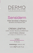 Духи, Парфюмерия, косметика Крем для чувствительной или куперозной кожи - Dermophisiologique Sensiderm Leni Cream (пробник)