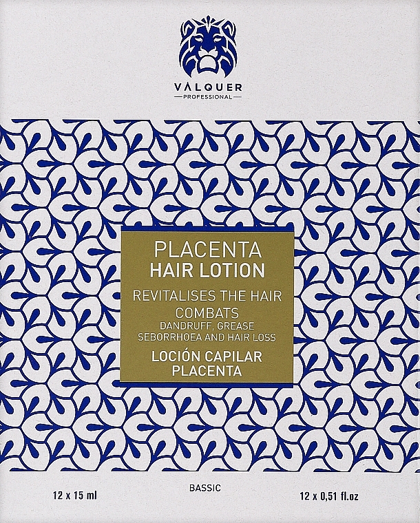 Лосьйон для волосся на основі плаценти - Valquer Basic Placenta Hair Lotion — фото N1