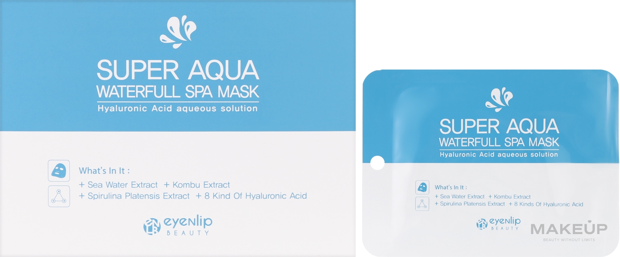 Зволожувальна маска для обличчя - Eyenlip Super Aqua Waterfull Spa Mask — фото 10x25ml