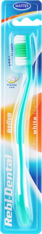 Зубна щітка Rebi-Dental M43, середньої жорсткості, зелена - Mattes — фото N1