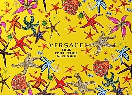 Versace Eros Pour Femme - Набір (edp/100ml + edp/mini/5ml + b/lot/100ml + sh/gel/100ml) — фото N1
