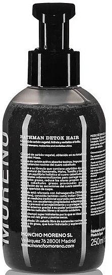 Шампунь з активованим вугіллям - Moncho Moreno Bathman Detox Hair Shampoo — фото N2