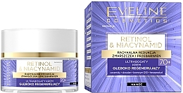 Насыщенный глубоко регенерирующий ночной крем 70+ - Eveline Cosmetics Retinol & Niacynamid — фото N1