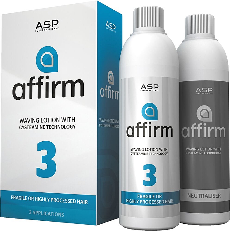 Цестеаминовая завивка для поврежденных и осветленных волос - ASP Affirm Perm with Cysteamine Technology 3 (lot/2x210ml) — фото N1
