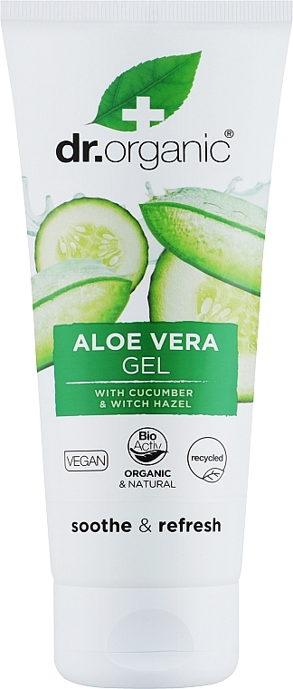 Органічний гель алое вера з огірком - Dr. Organic Aloe Vera Gel With Cucumber — фото N1