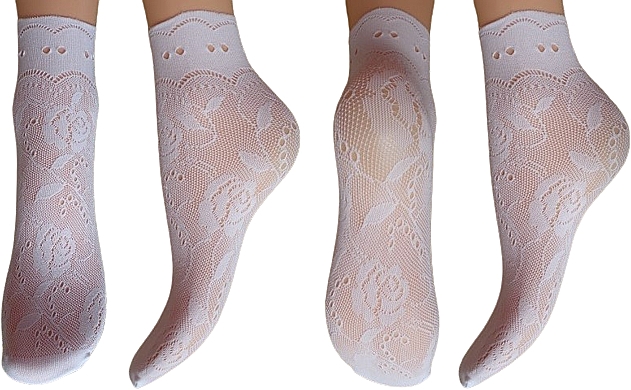 Жіночі фантазійні шкарпетки "Milano", bianco - Veneziana — фото N1