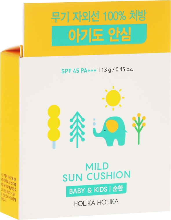 Сонцезахисний крем - Holika Holika Mild Sun Cushion SPF 45 PA+++ — фото N1