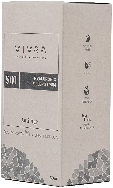 Антивікова сироватка з гіалуроновою кислотою - Vivra Hyaluronic Filler Serum Anti-Age — фото N4