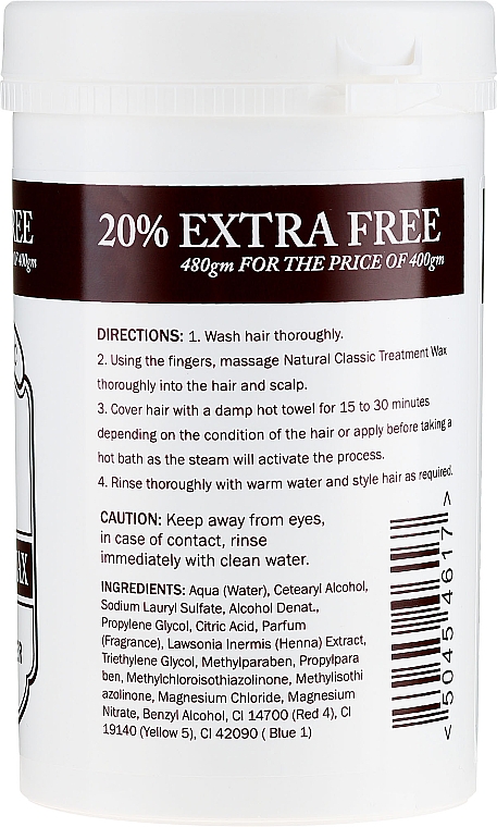 Кондиціонер для волосся "Хна" - Natural Classic Henna Treatment Wax Hair Conditioner — фото N2