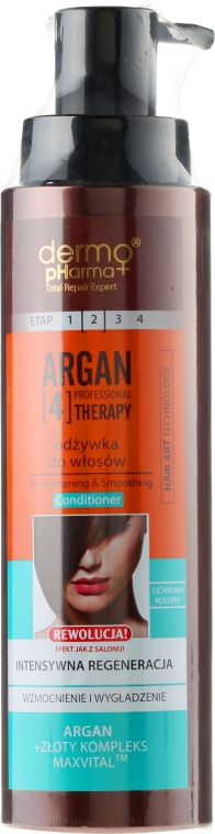 Кондиціонер для волосся - Dermo Pharma Argan Professional 4 Therapy Strengthening & Smoothing Conditioner