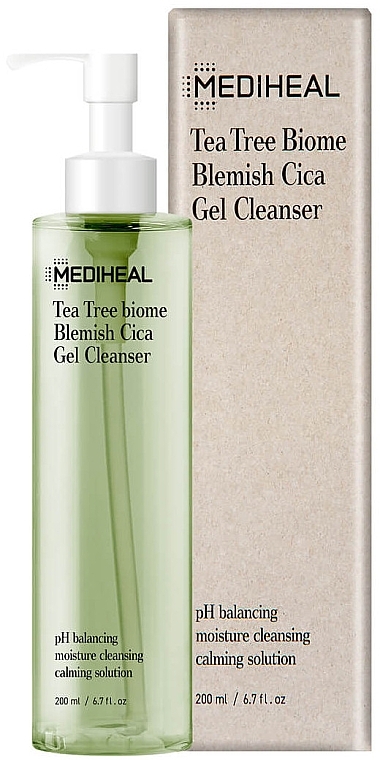 Очищающая пенка для лица с экстрактом чайного дерева - Mediheal Tea Tree Biome Blemish Cica Gel Cleanser — фото N1